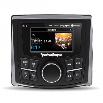 Rockford Fosgate Compact Digital Media Receiver with Bluetooth Sirius XM Ready & Camera Input